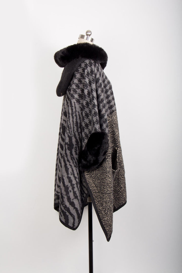 Beverly Ann Fur Faux Kimono