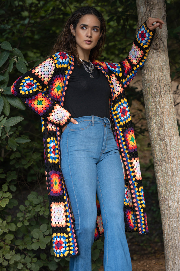 Granny Square Crochet Kimono