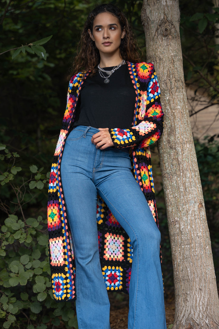 Granny Square Crochet Kimono