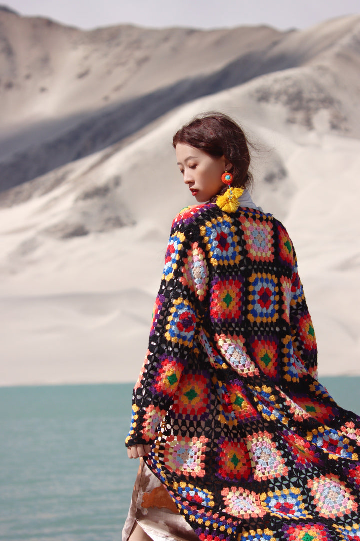 Granny Square Crochet Kimono