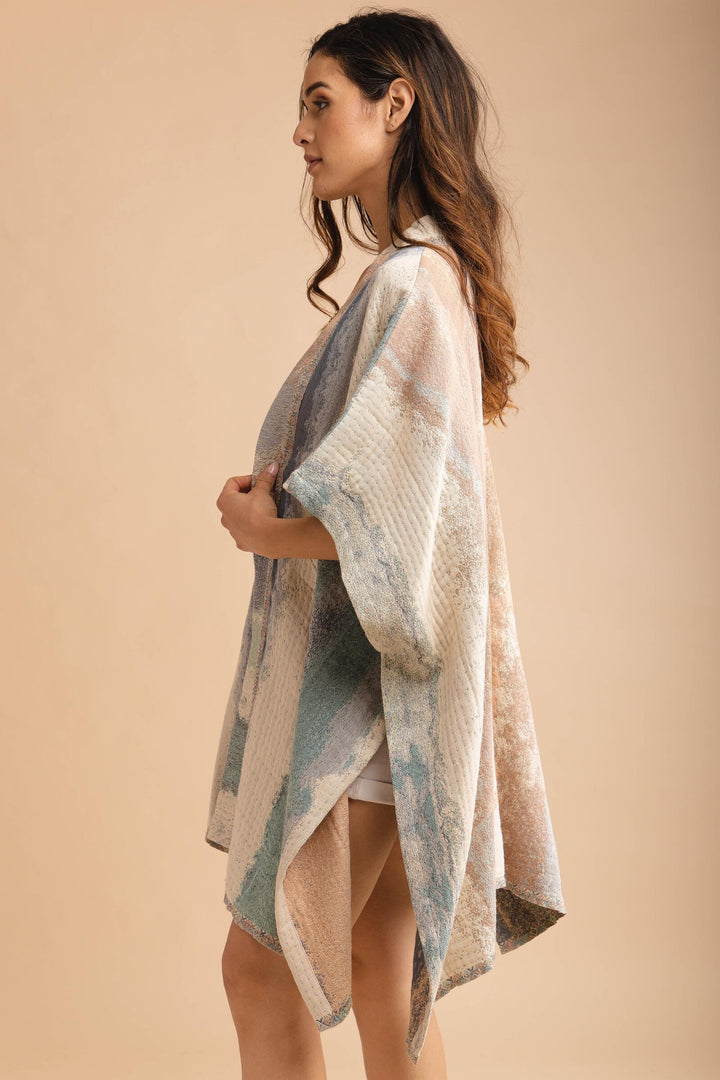Printed Open Front Cotton Kimono