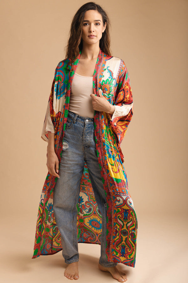 Margo Multi Paisley Print Kimono