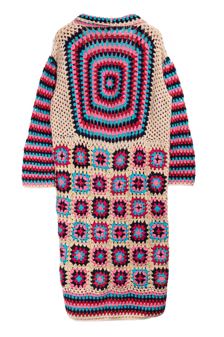 Cotton Granny Square Crochet Kimono