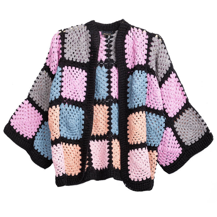 Modern Pastel Crochet Squared Short Jacket