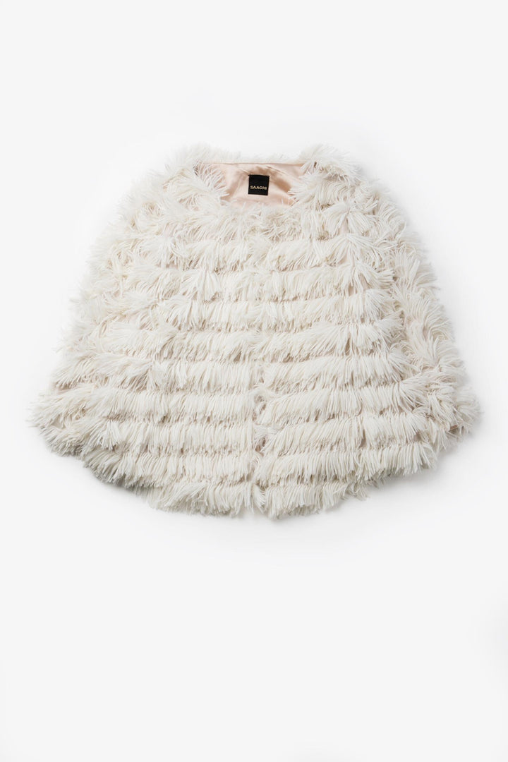 Faux Fur Tasseled Capelet
