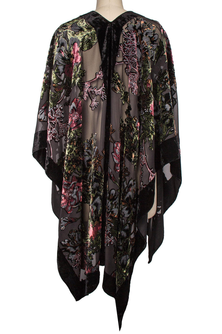 Black Velvet Kimono for Winter