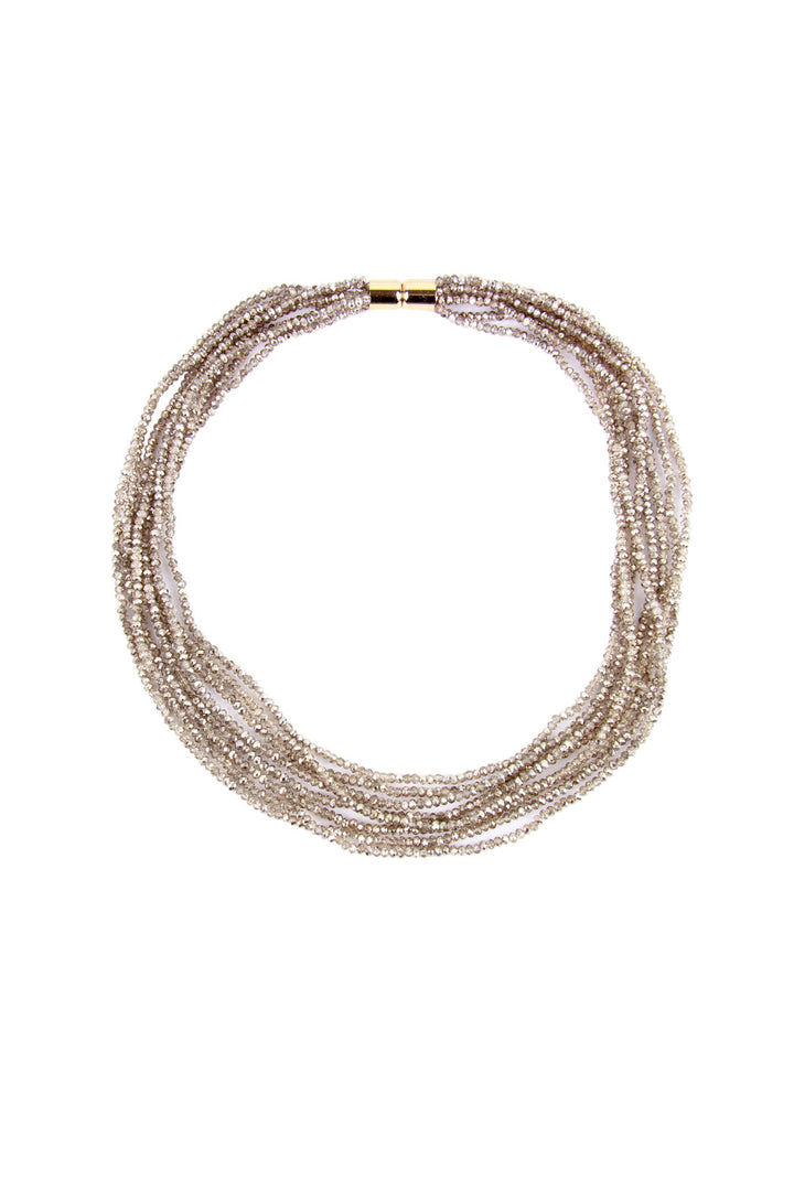 Multi Strand Short Crystal Necklace