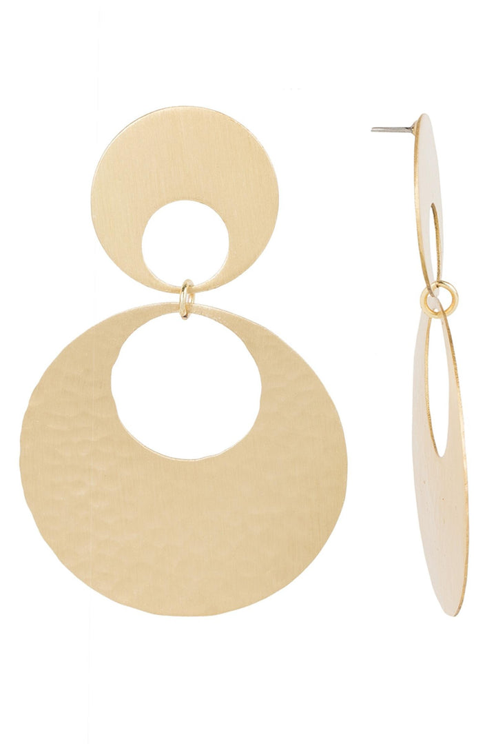 Doris Hammered Circle Earring