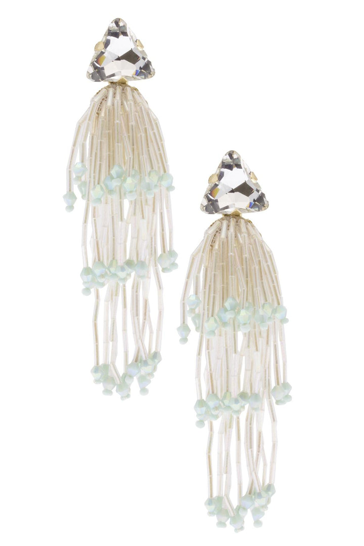 Flash and Light White Crystal Earring