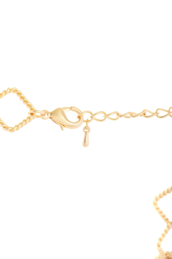 Twisted Diamond Chain Link Necklace