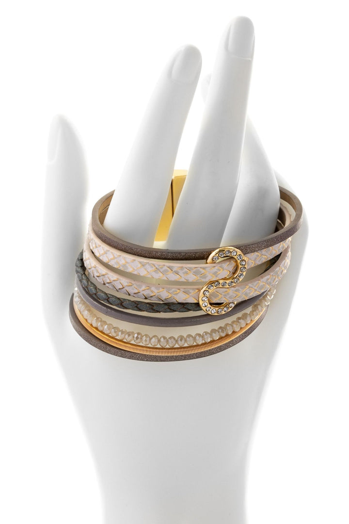 Infinity Charm Leather Bracelet