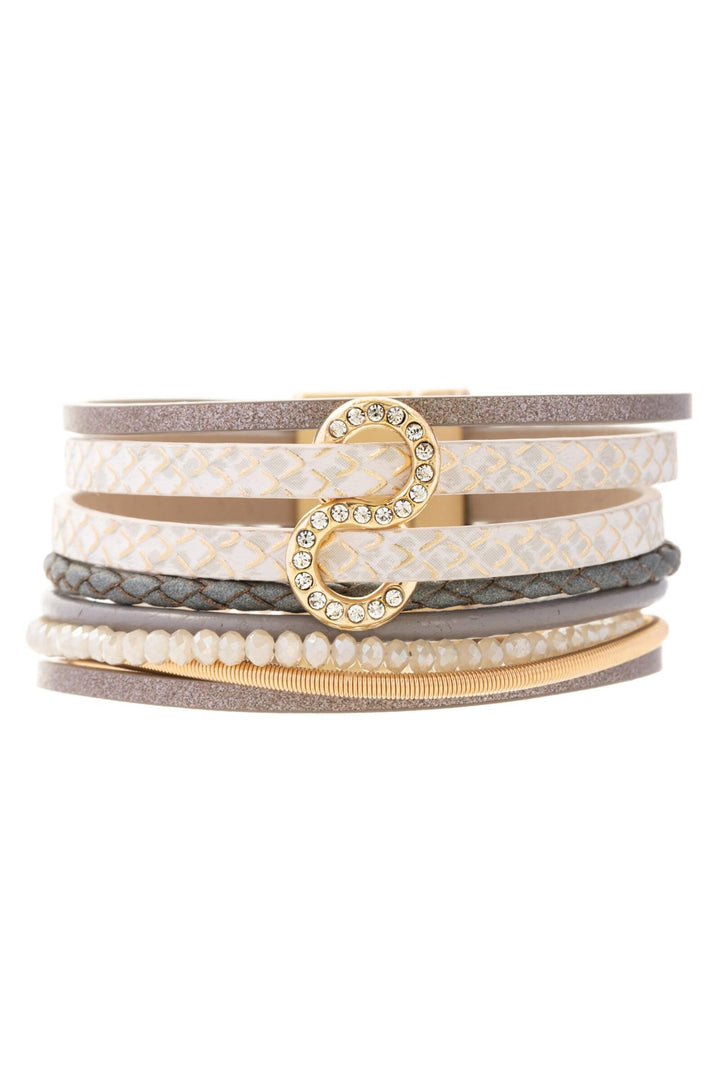 Infinity Charm Leather Bracelet