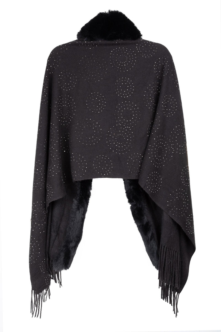 Faux Fur Crystal Ripples Scarf