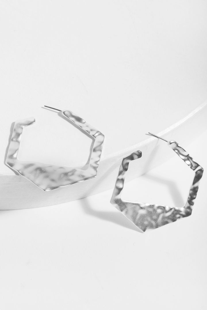 Hammered Angle Earring