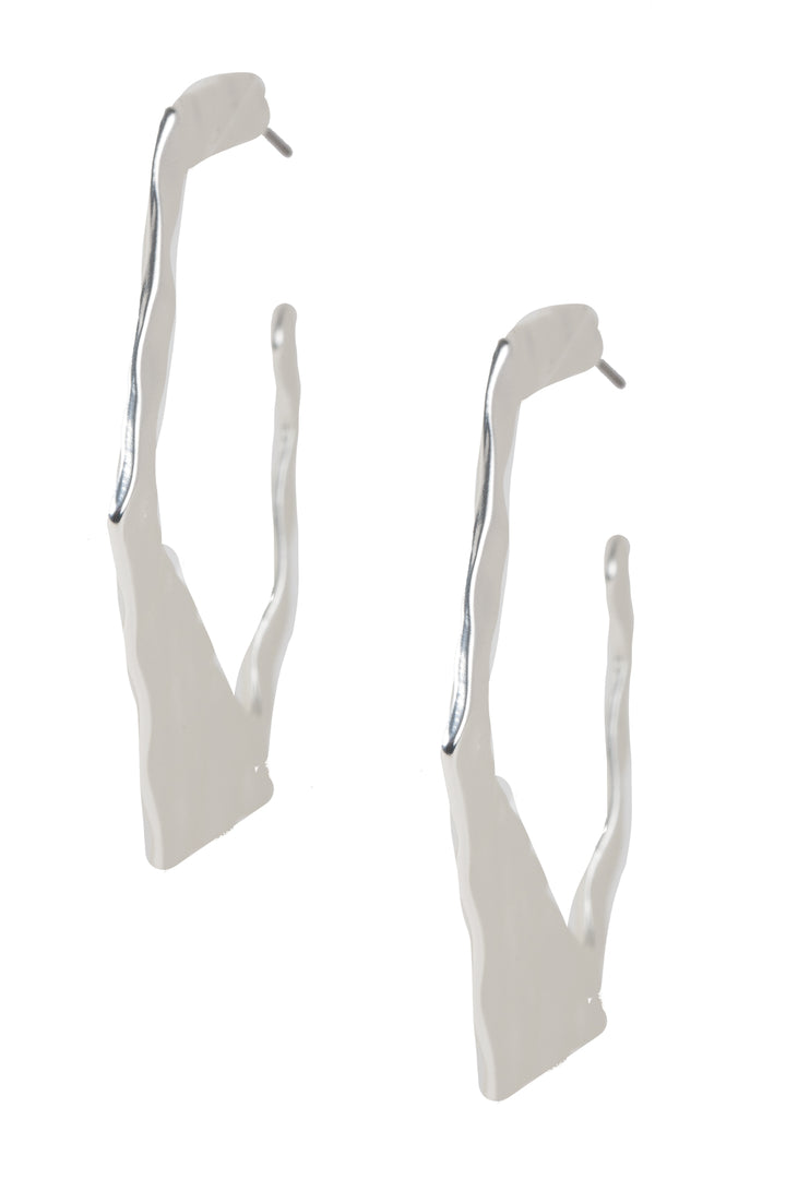 Hammered Angle Earring