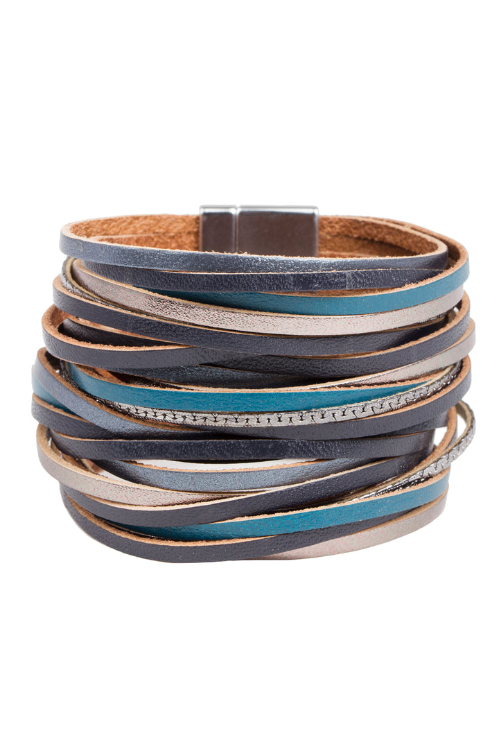 On the Line Leather Bracelet
