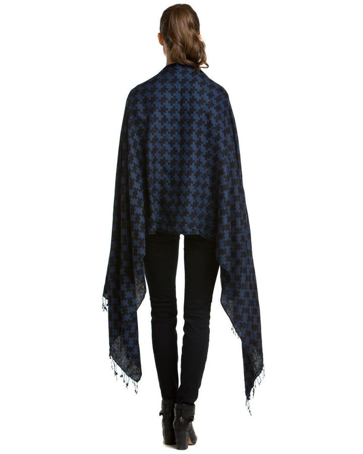 Houndstooth Print Scarf