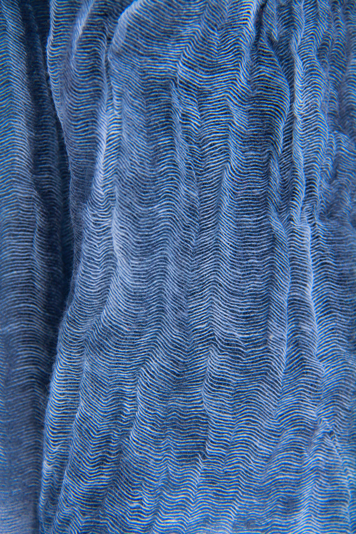 Diaphanous Textured Wrap Silk Scarf