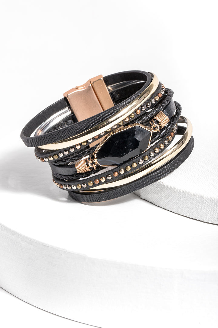 Midnight Tropic Leather Bracelet