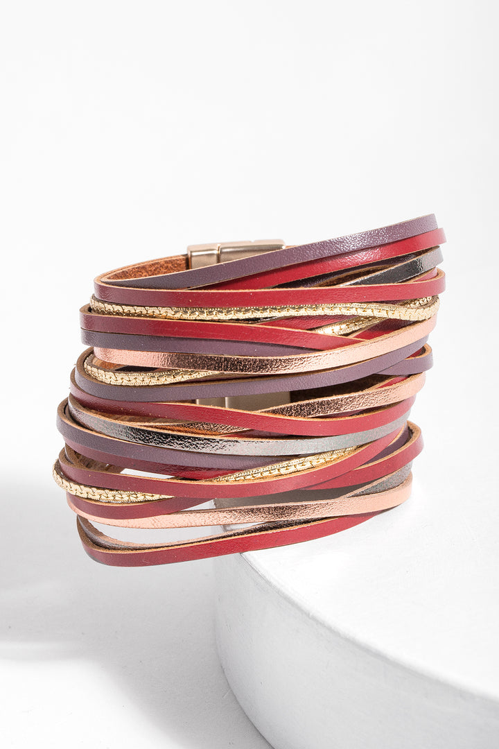 On the Line Leather Bracelet