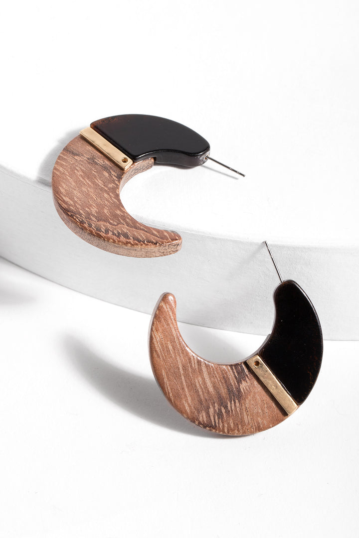 Zion Wooden Hoop Earring