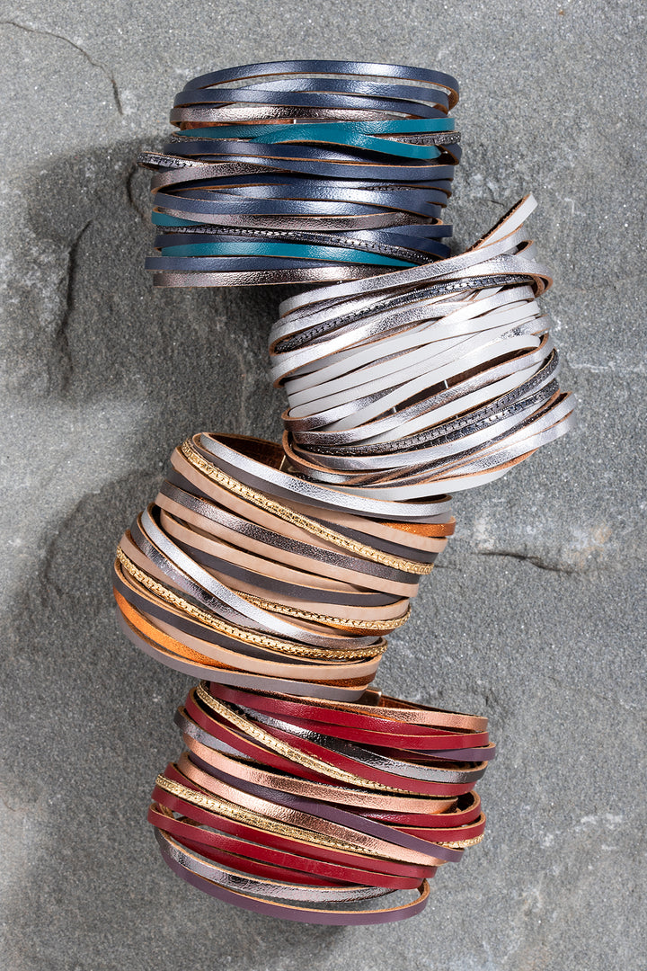 On the Line Leather Bracelet