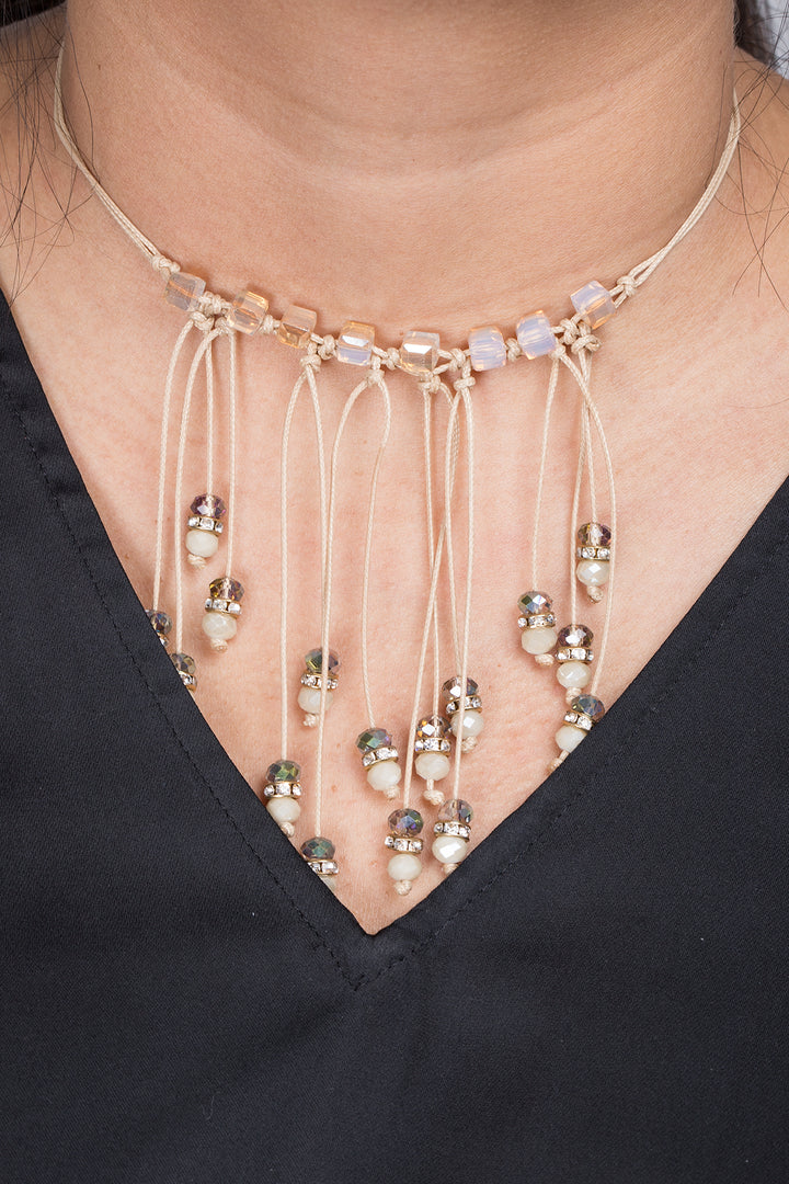 Zelda Beaded Bib Choker