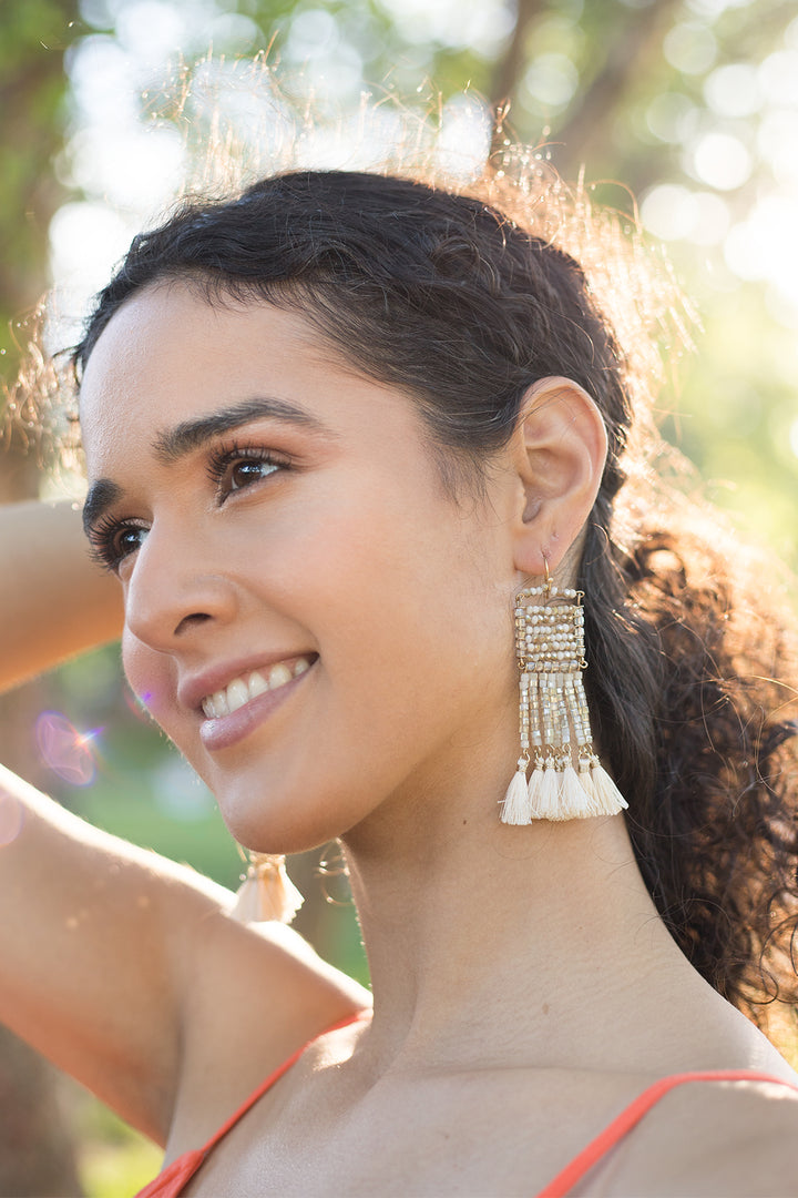 Anjuna Beaded Statement Earring