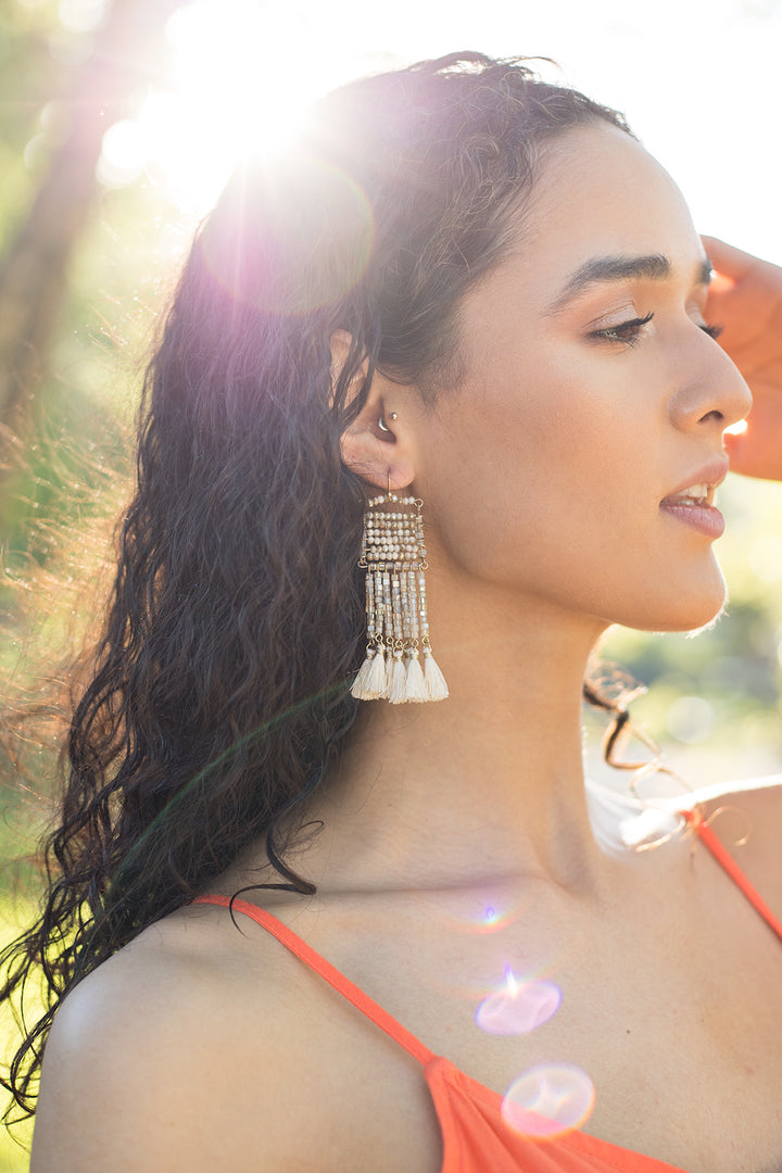 Anjuna Beaded Statement Earring