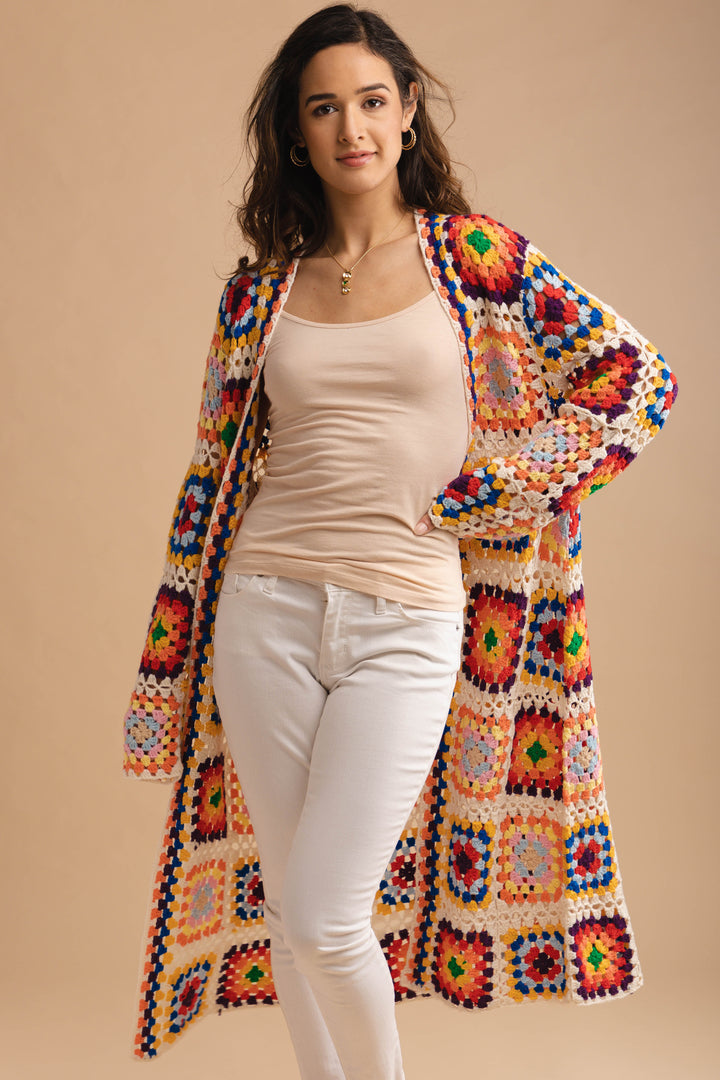 Granny Square Crochet Kimono
