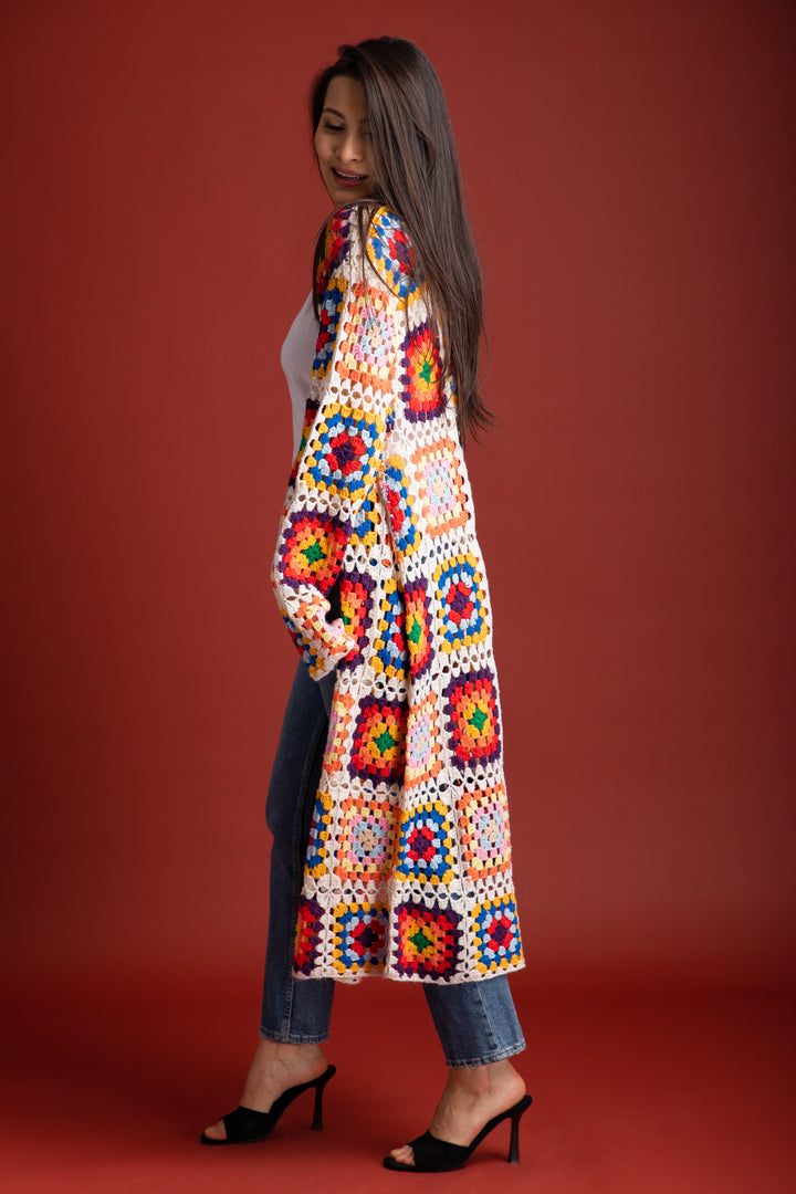 Granny Square Crochet Kimono
