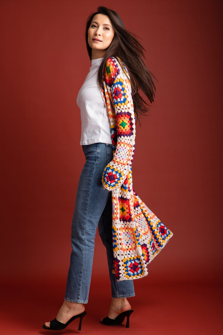 Granny Square Crochet Kimono