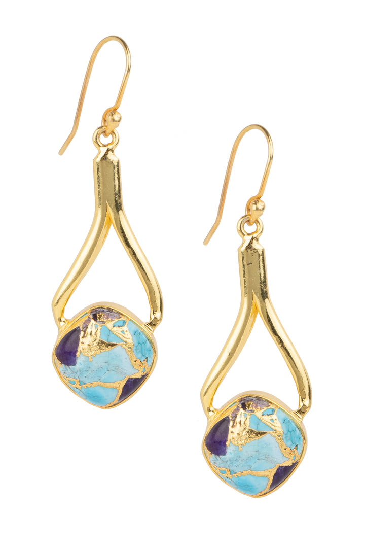 Turquoise Mojave Dangle Earrings