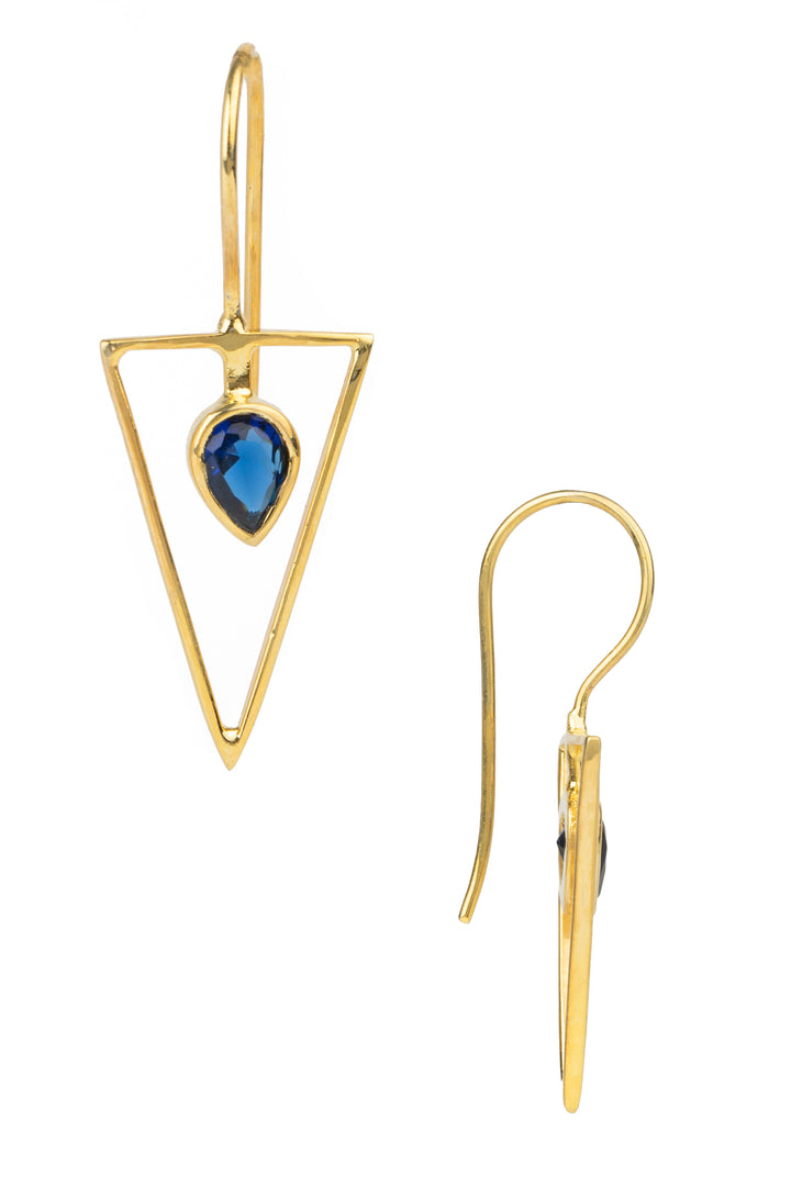 Minimalist Gemstone Drop Earring