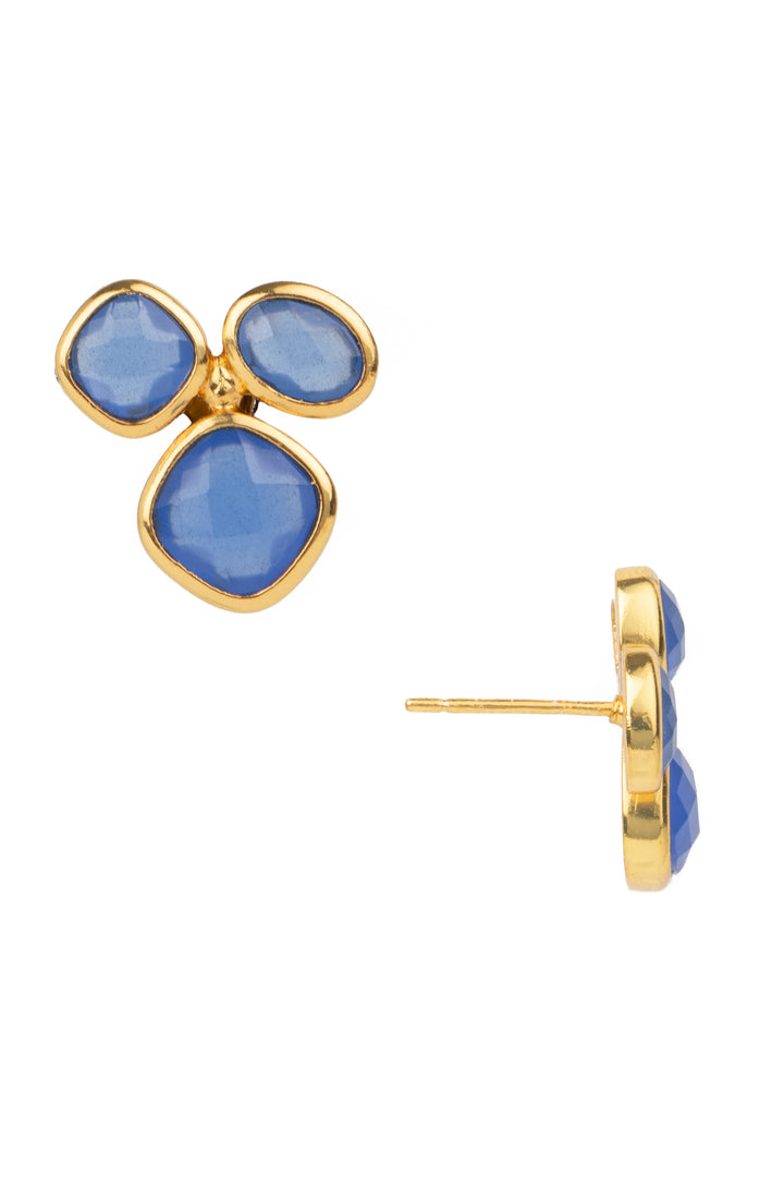 Triplicity Gemstone Stud Earrings