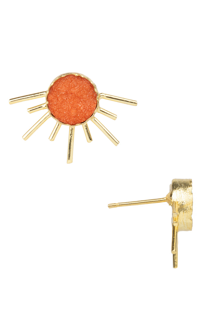 Sunray Druzy Stud Earrings