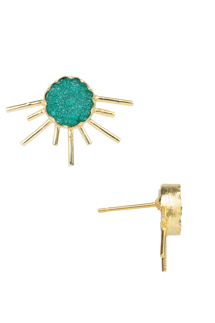 Sunray Druzy Stud Earrings