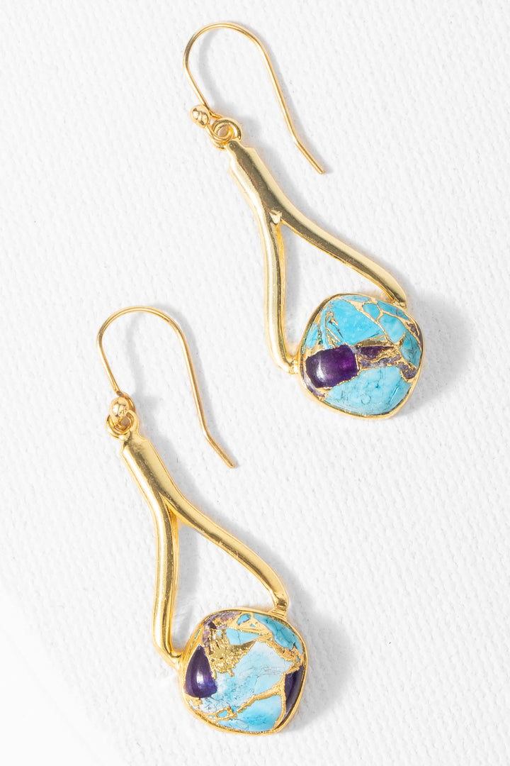 Turquoise Mojave Dangle Earrings