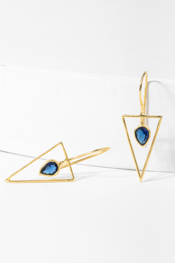 Minimalist Gemstone Drop Earring