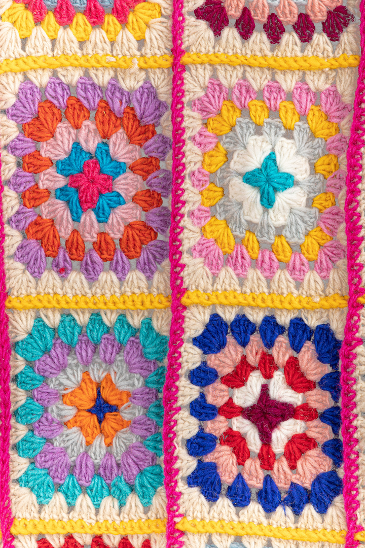 Granny Square Crochet Multi Kimono
