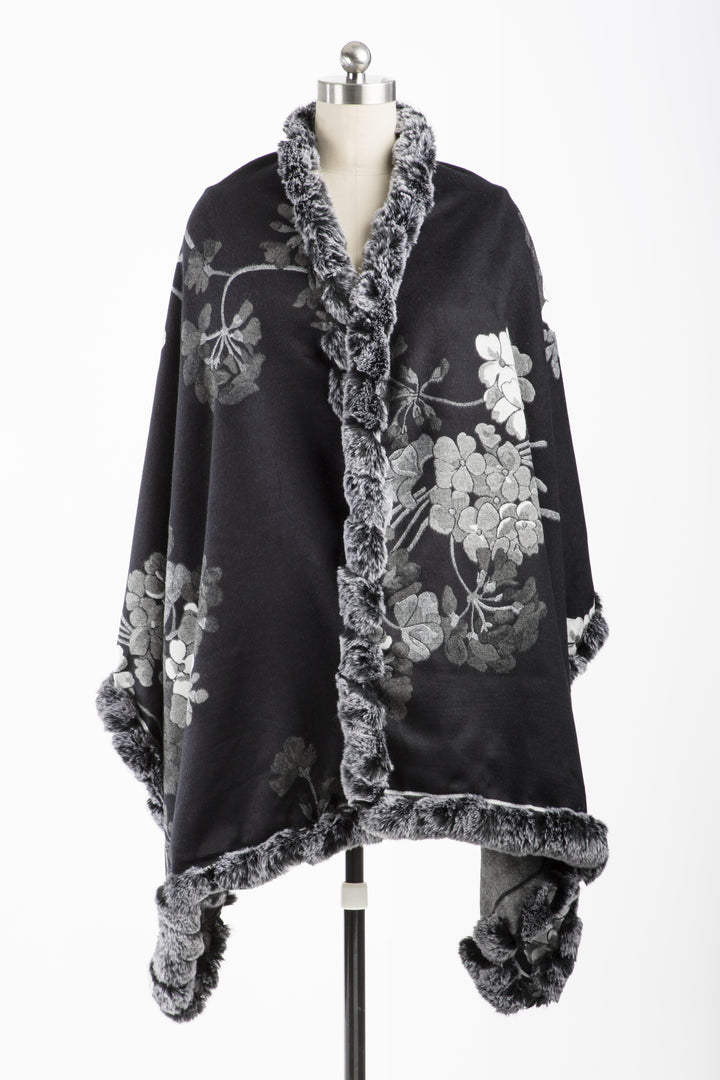 Blooming Faux Fur Scarf