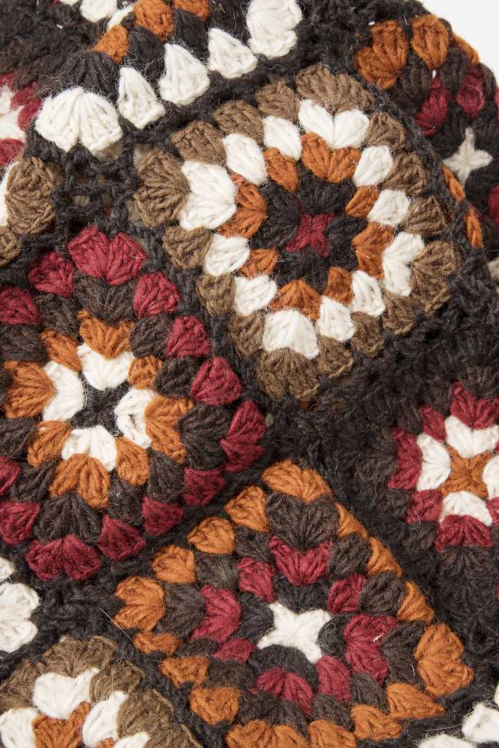 Woolen Granny Square Crochet Kimono