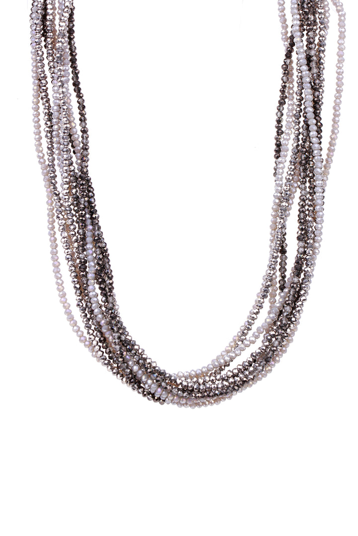 Multi Strand Crystal Ombre Necklace