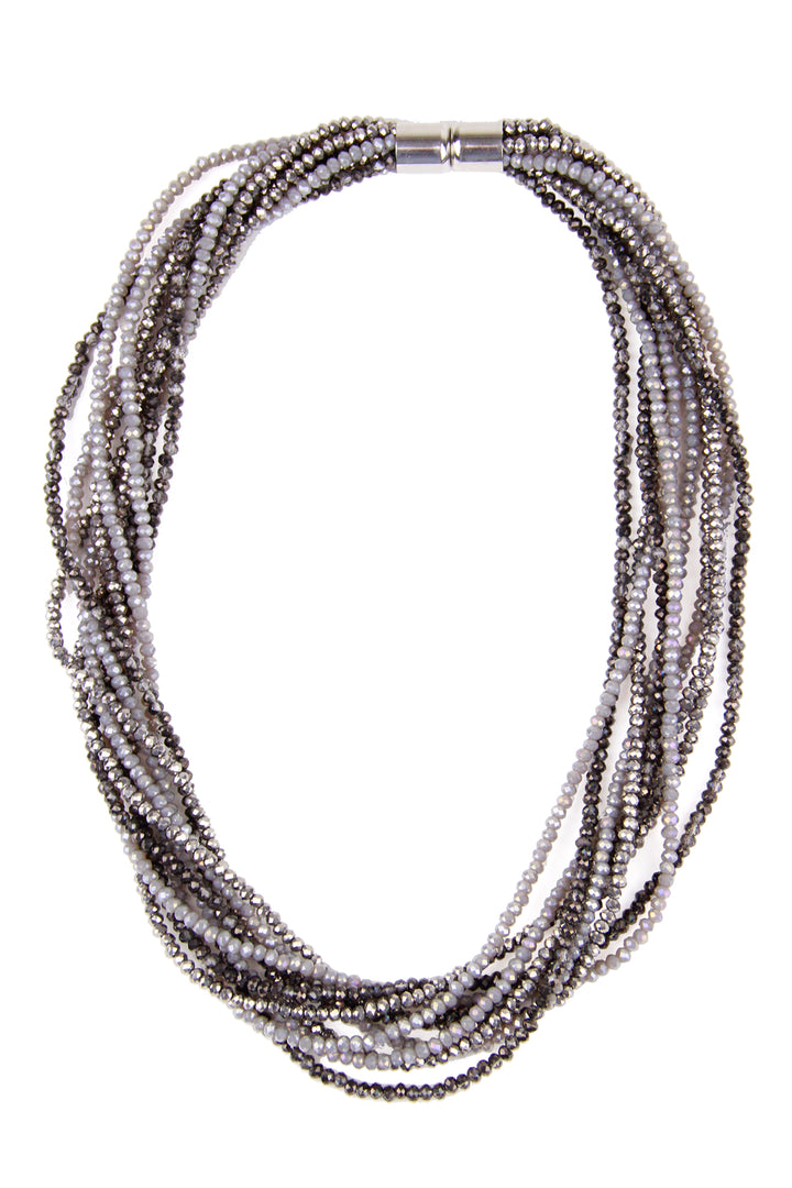 Multi Strand Crystal Ombre Necklace