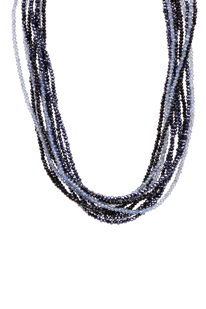 Multi Strand Crystal Ombre Necklace