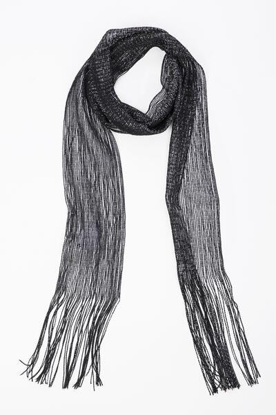 Lurex Solid Skinny Scarf
