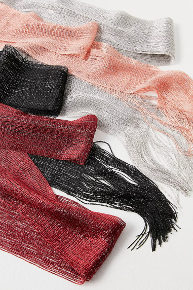Lurex Solid Skinny Scarf