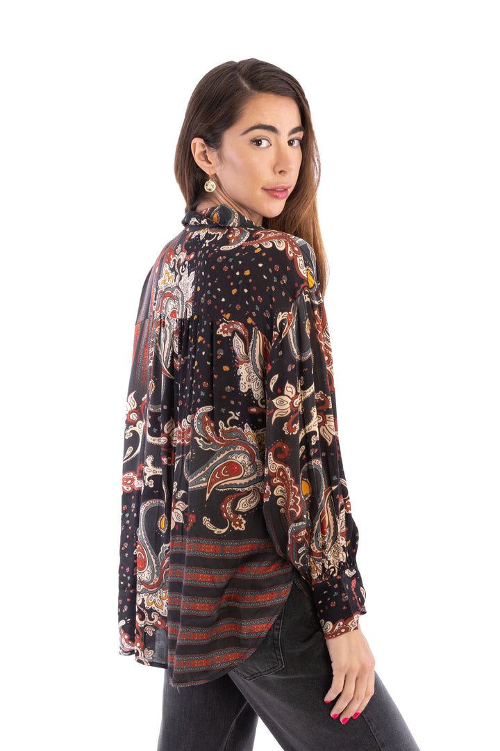 Satin Striped Paisley Shirt (Pack of 9)