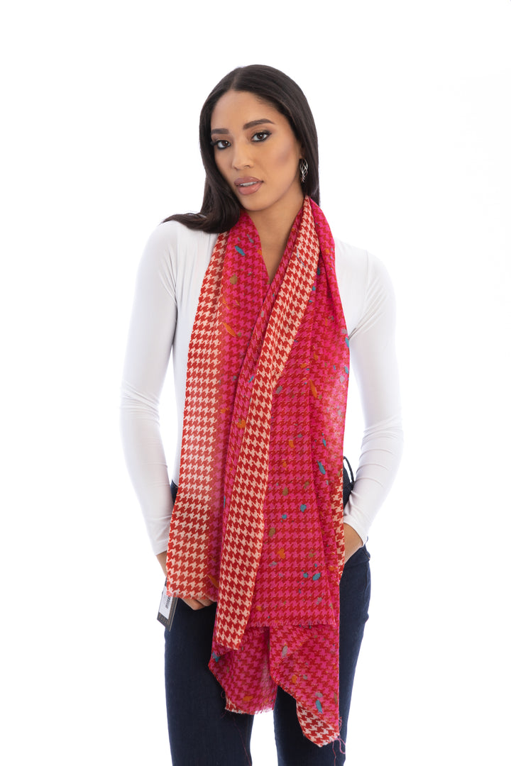 Fun Houndstooth Scarf