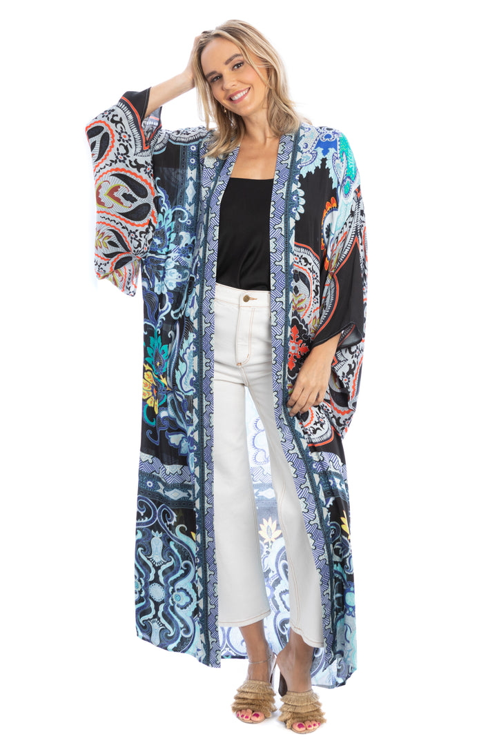 Margo Multi Paisley Print Kimono